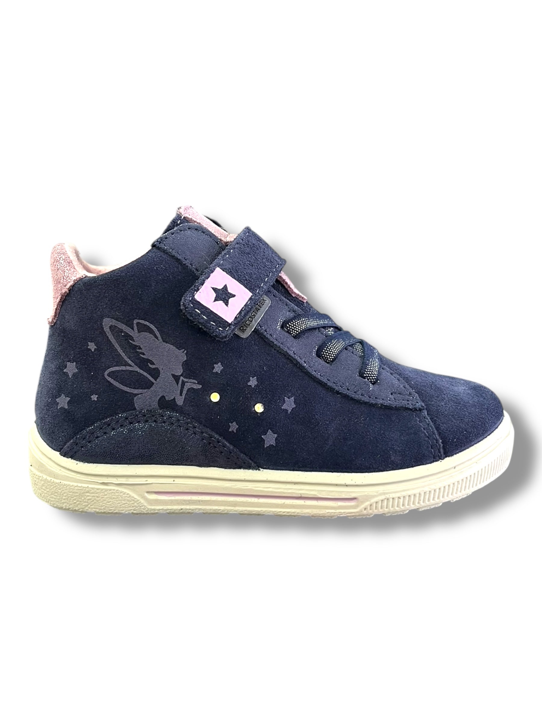 Ricosta - Girls navy light-up/waterproof boot - TINKI