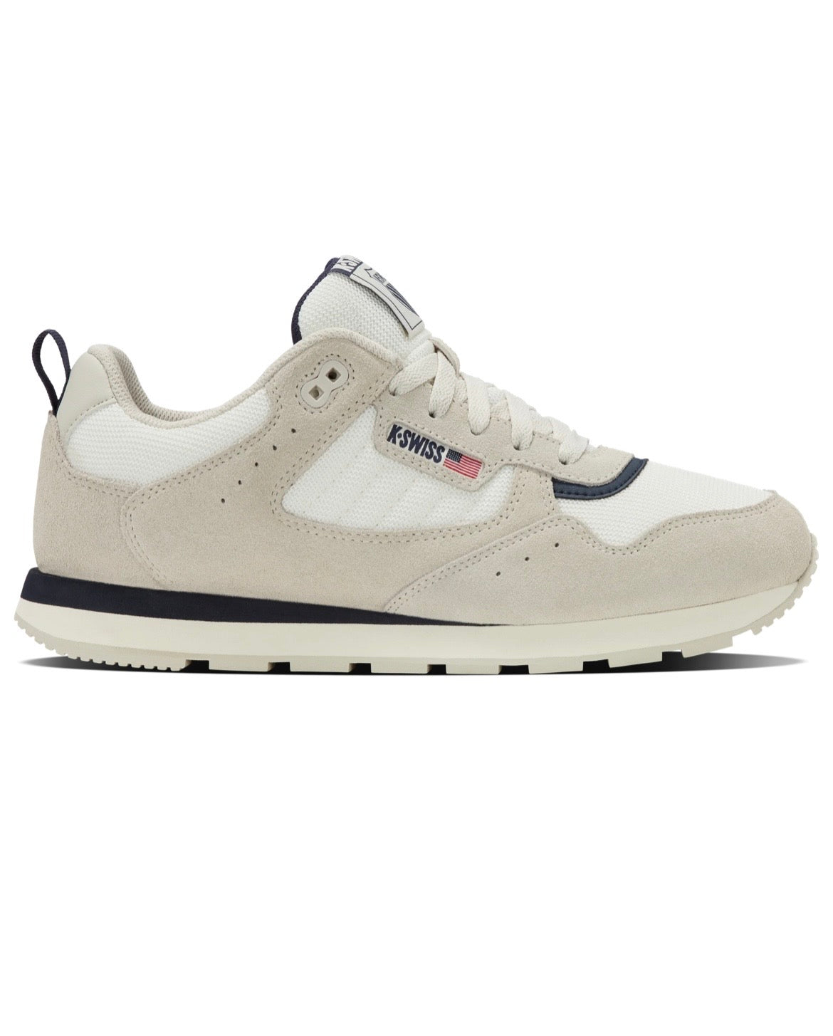 K Swiss - Men’s grey/navy suede retro runner - Vista Runner T