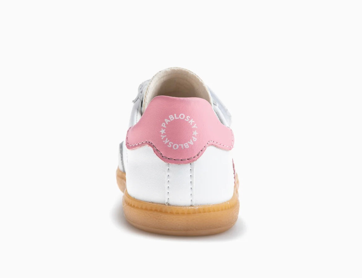 Pablosky - Girls pink/white barefoot trainer - 046707