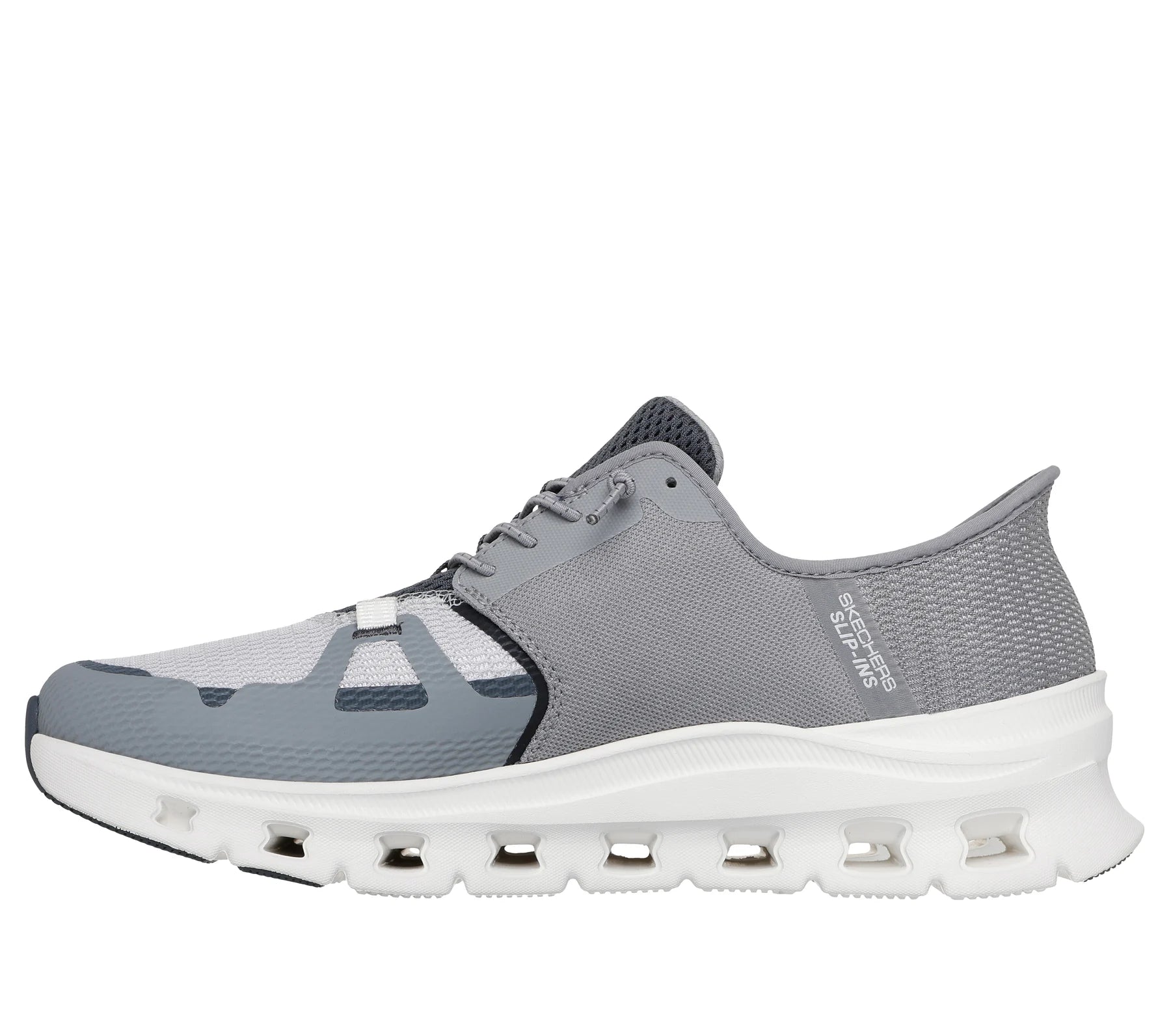 Skechers - Men’s Grey slip in trainer - Glide step pro