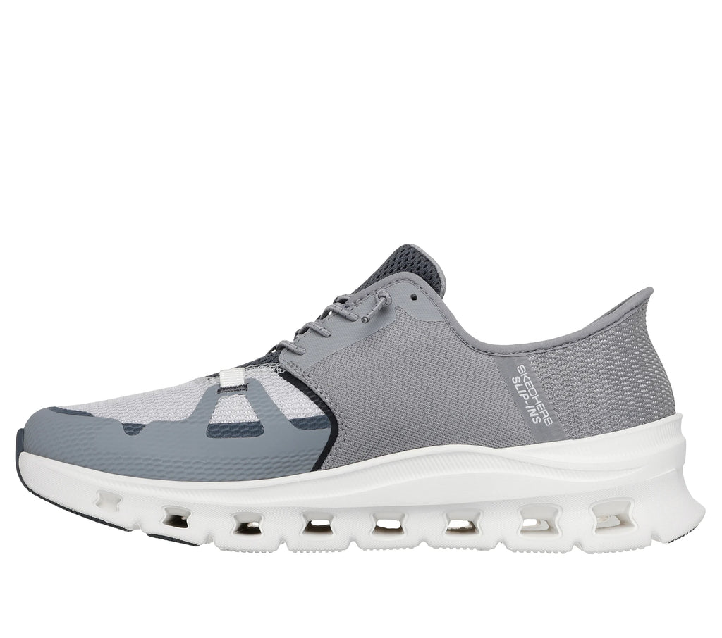 Skechers - Men’s Grey slip in trainer - Glide step pro
