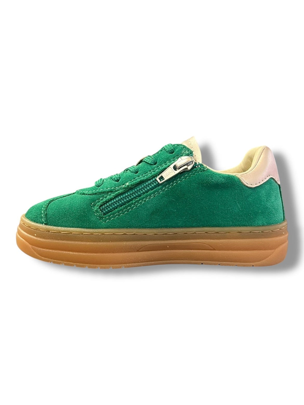 Primigi - Girls green/sparkle suede platform shoe - 8933044