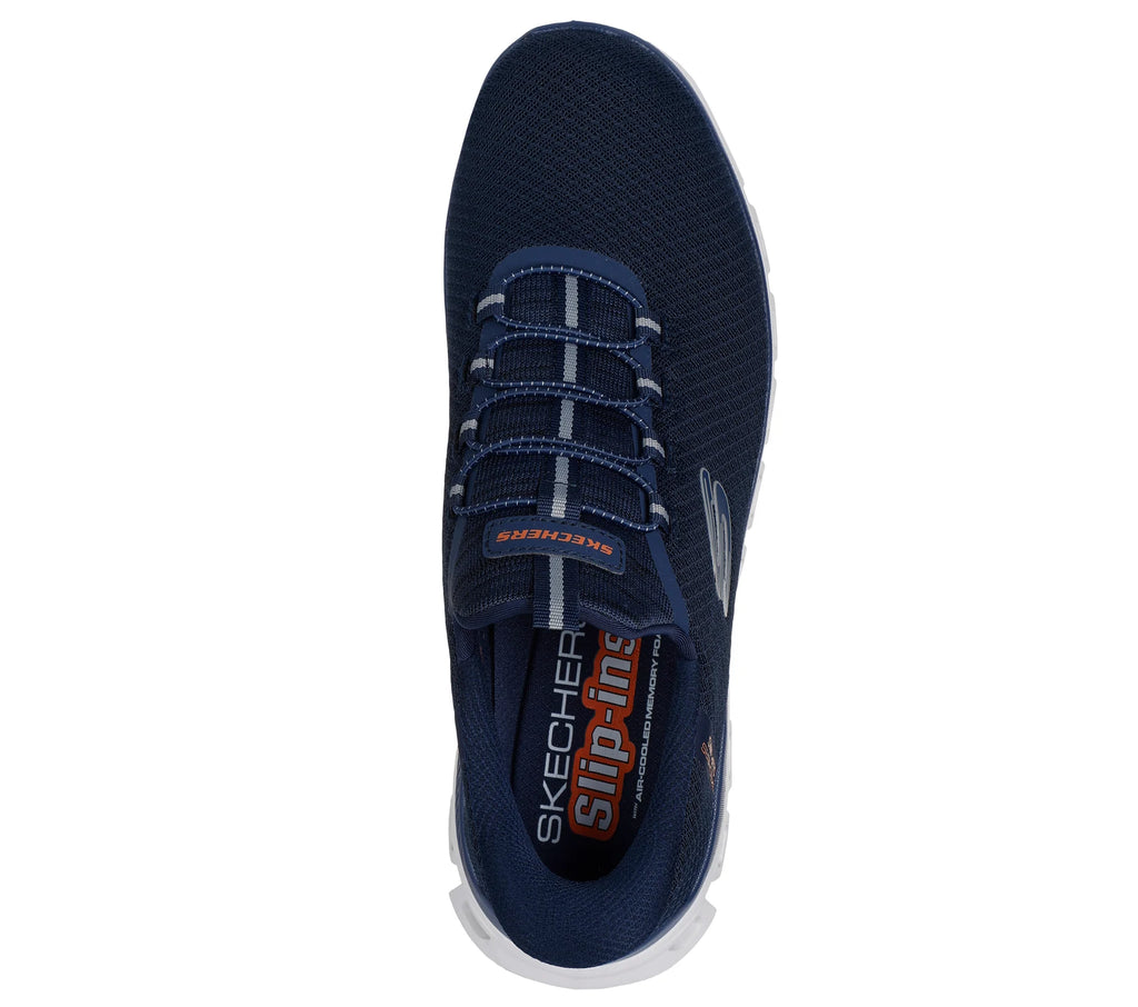 Skechers - Men’s navy slip in trainer - Noxus