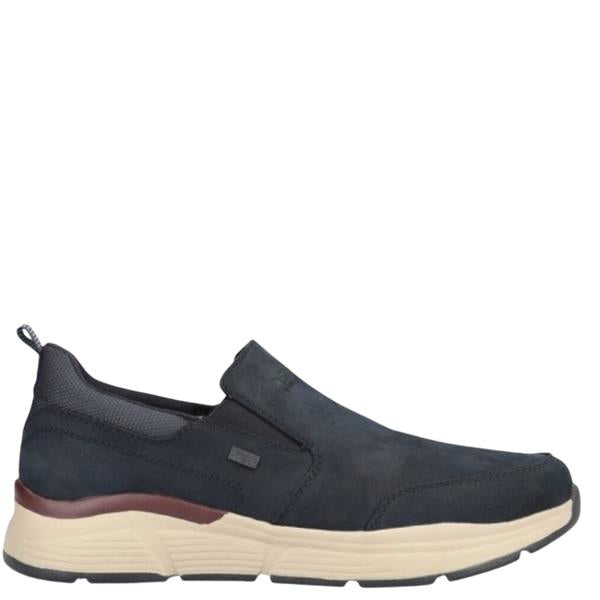 Rieker - Mens navy slip on shoe - B5061-14