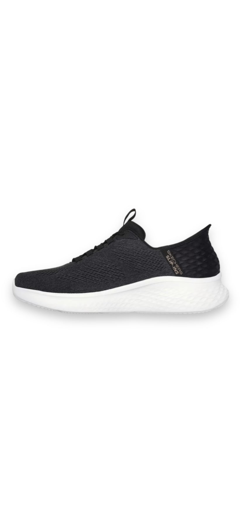Skechers - Mens black/grey slip in with laces - Prime base