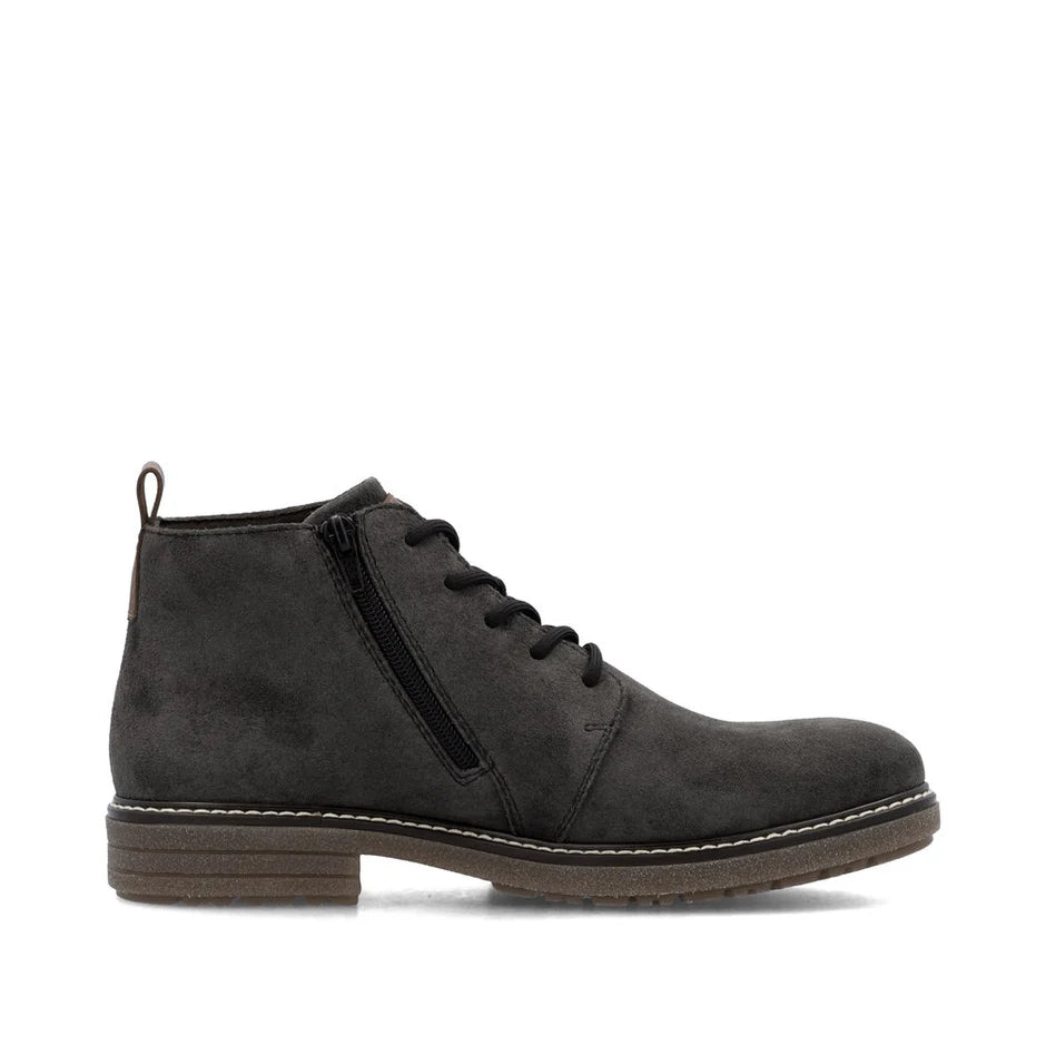 Rieker - Men’s grey suede boot - 33106-45