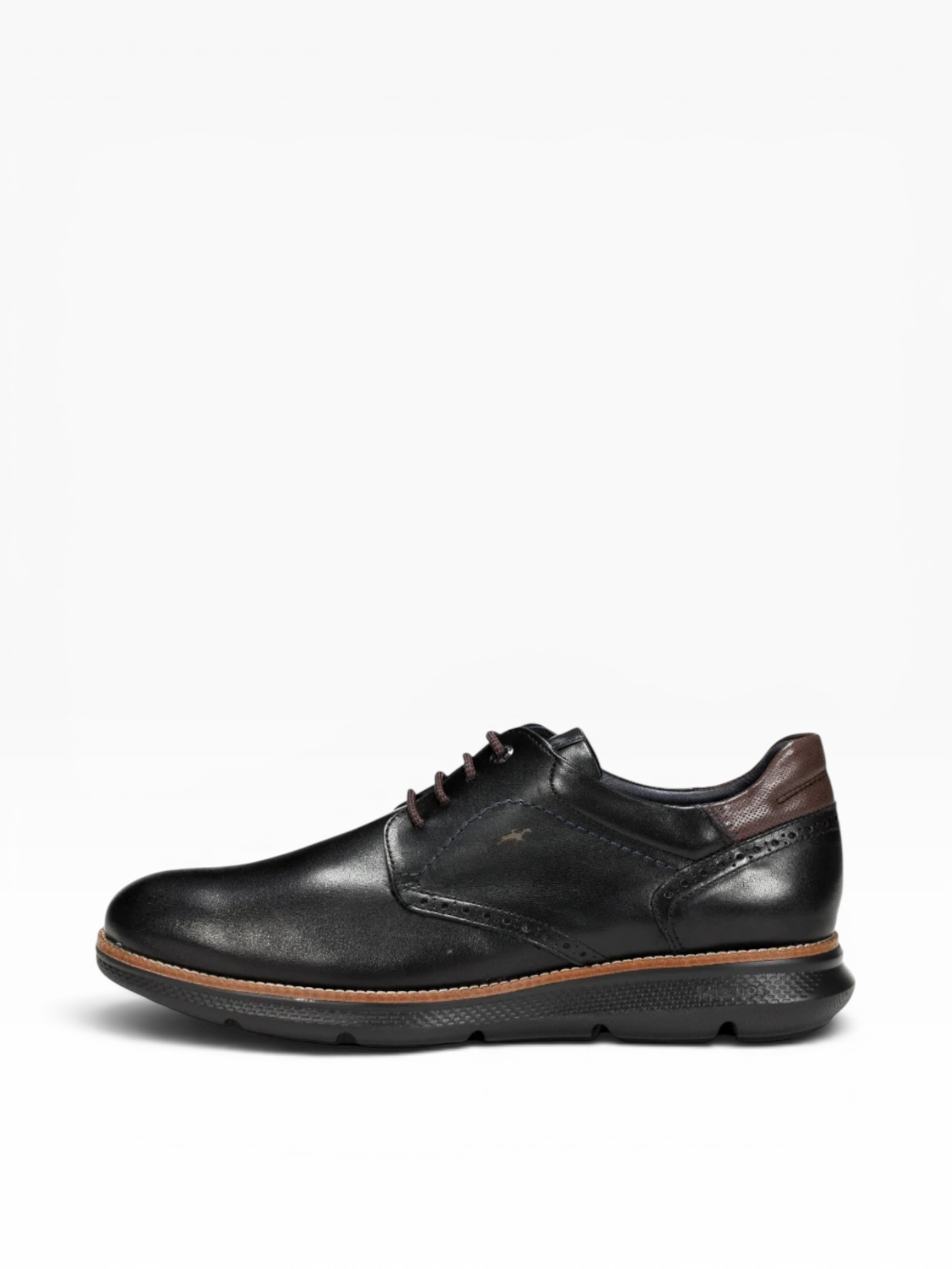 Fluchos - Mens black shoe - William