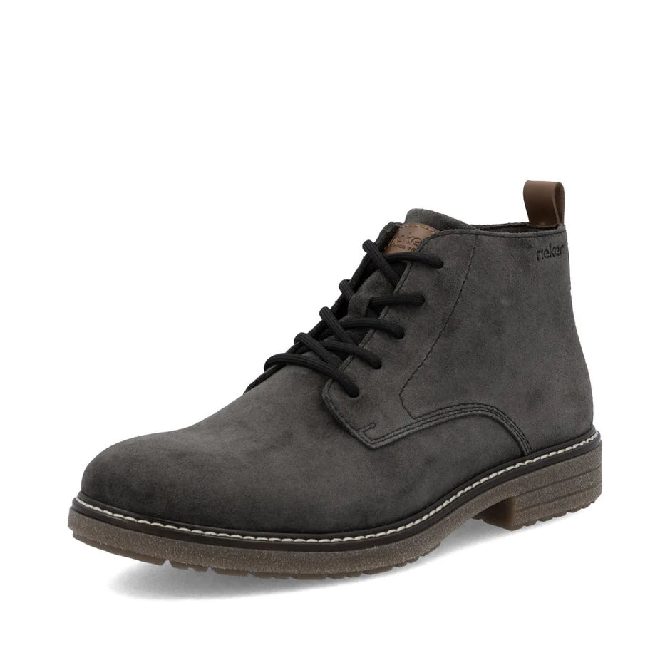 Rieker - Men’s grey suede boot - 33106-45
