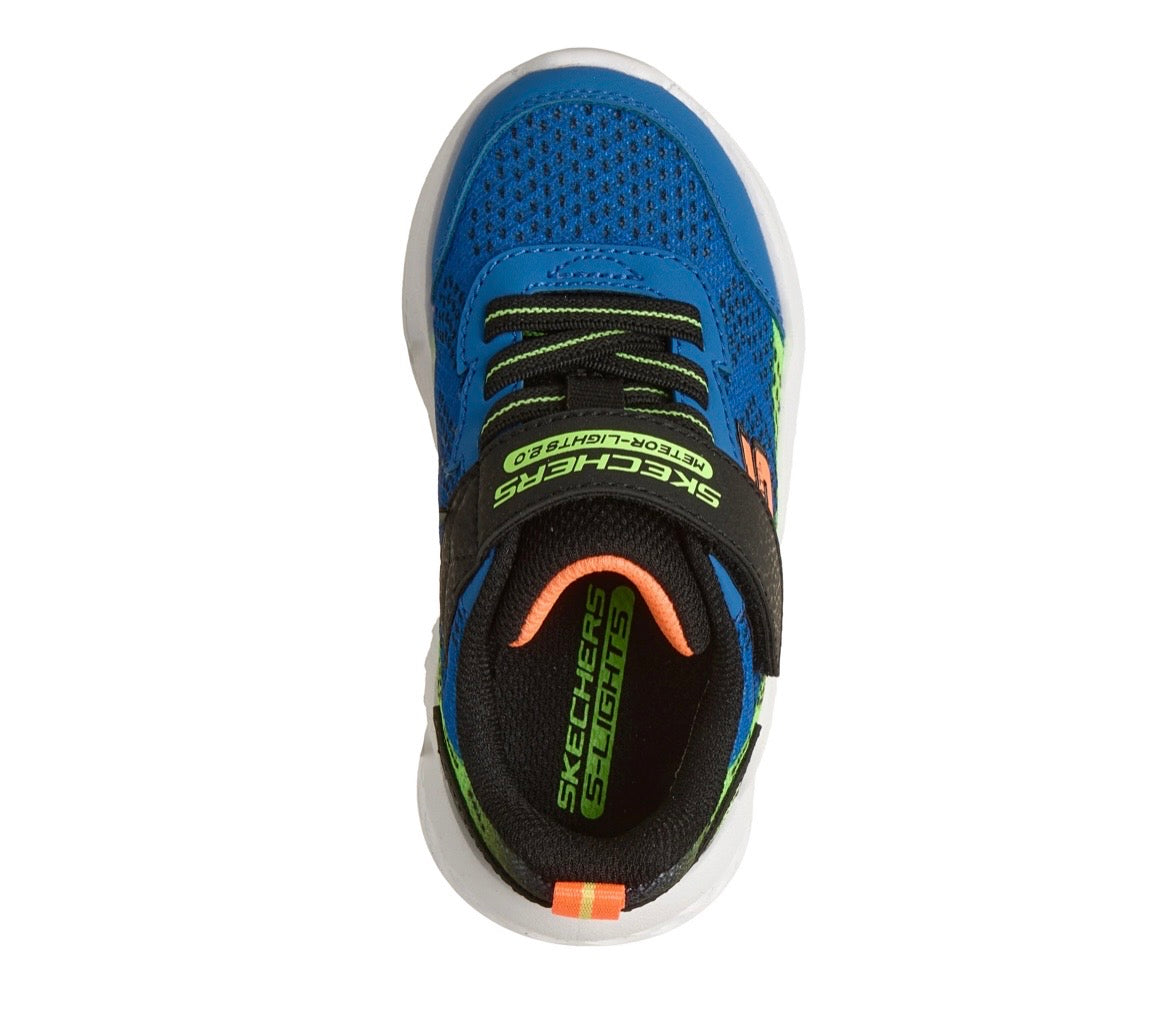 Skechers - Boys blue light up Velcro runner - Meteor lights 2.0
