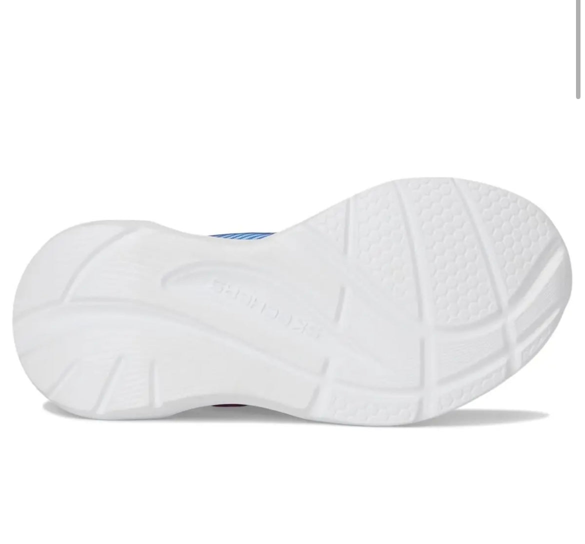 Skechers - Girls pink/navy Velcro runner - Tide Tech