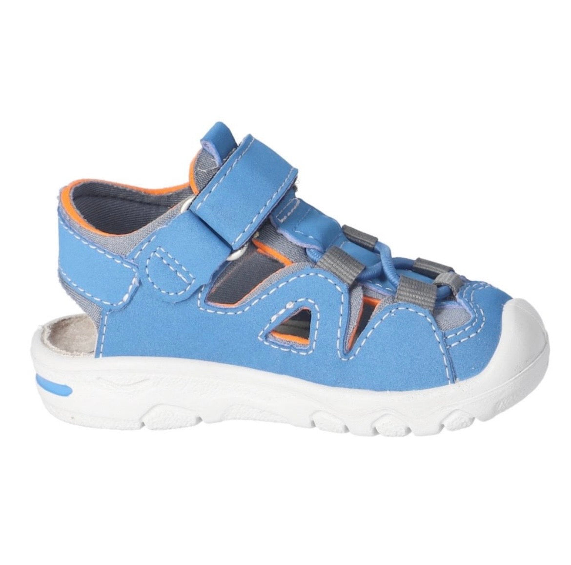 Ricosta - Boys blue/orange closed toe sandal - Gary