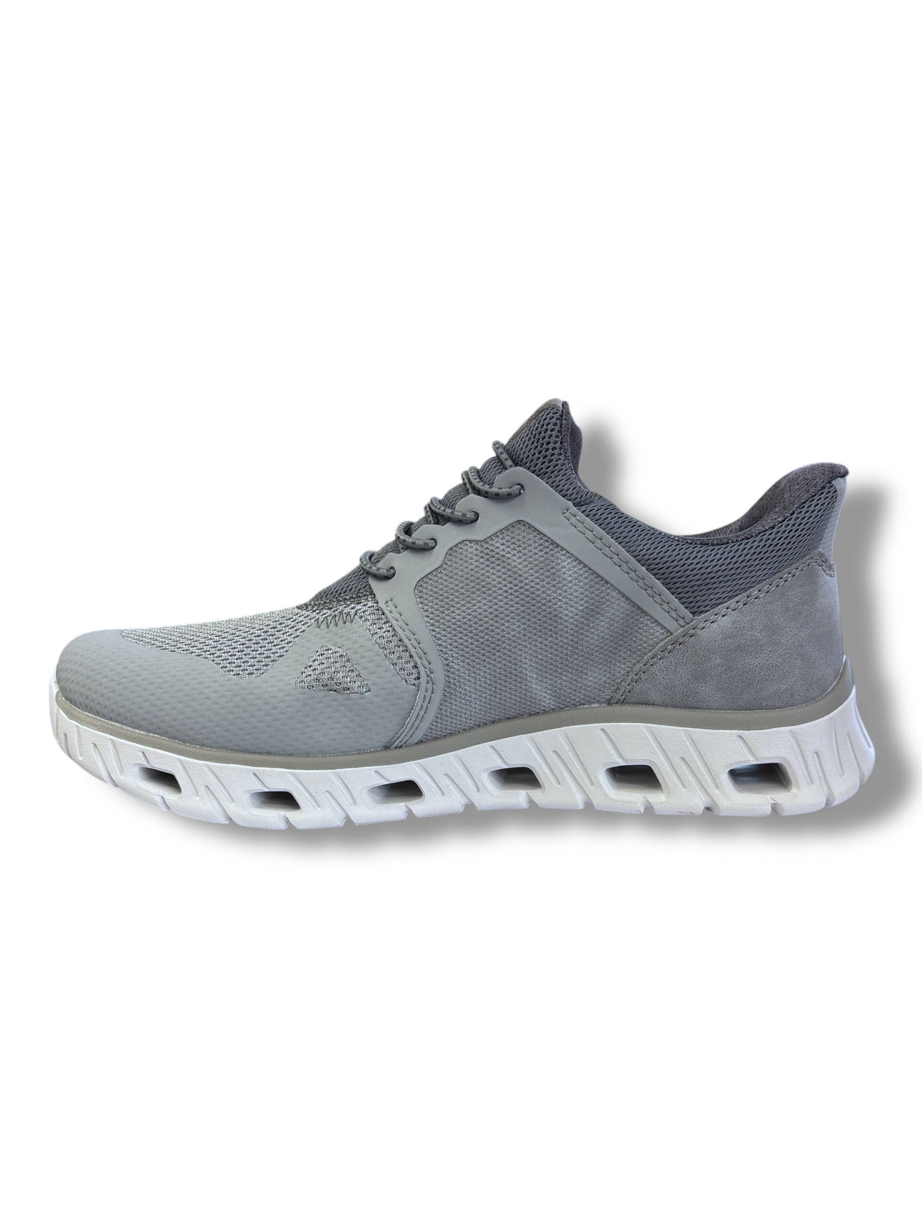 Rieker - Mens grey slip in runner - 04355-40