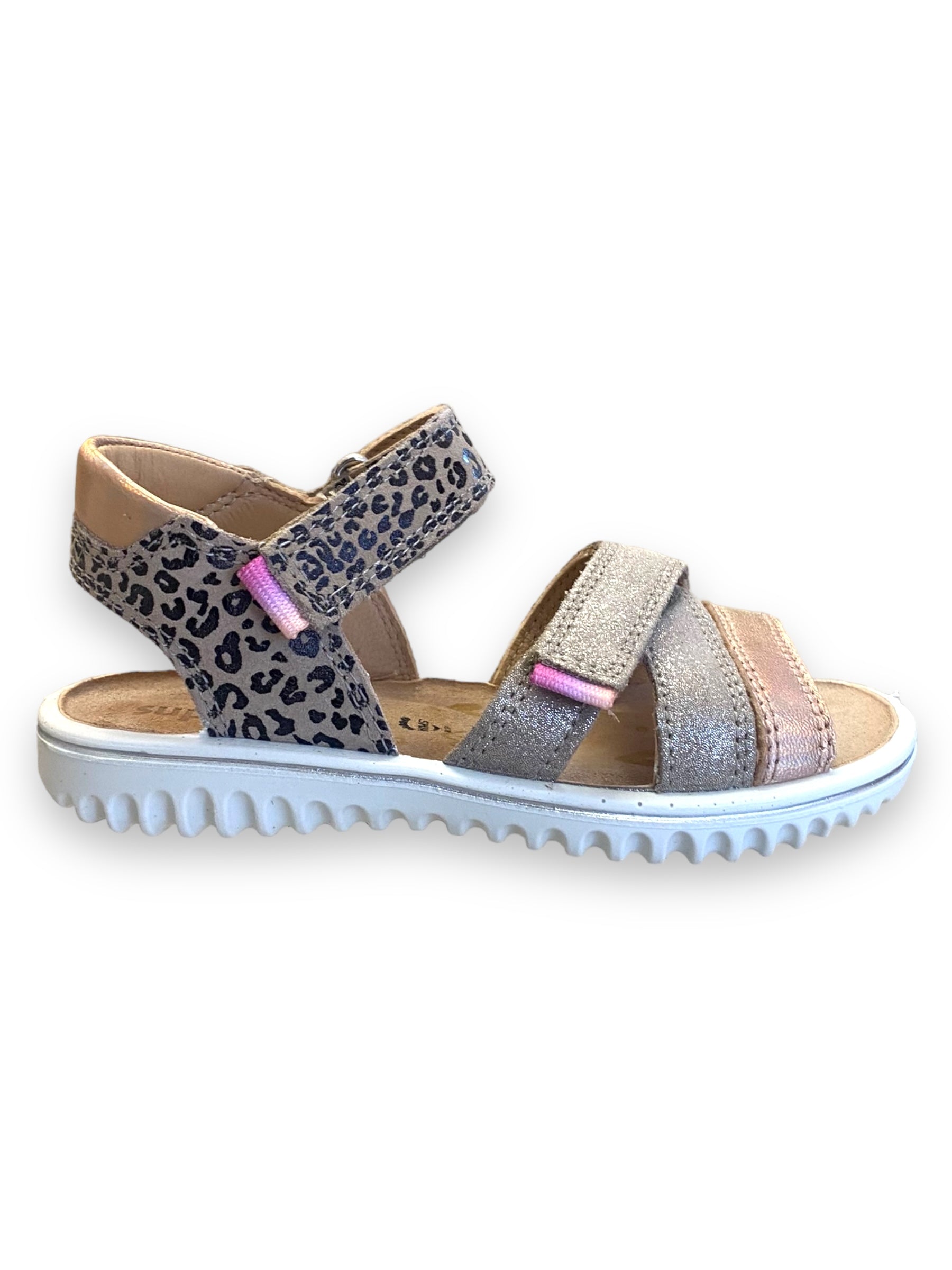 Superfit - Girls leopard print/gold sandal - Sparkle