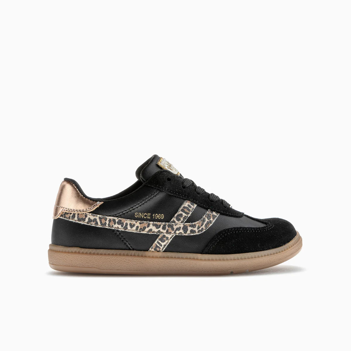 Pablosky - Girls black/cheetah shoe - 210610