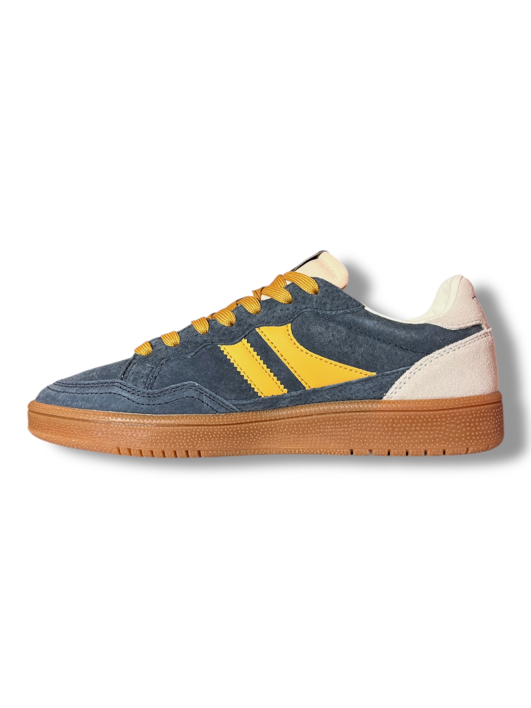 Teddy Smith - Mens navy wash/mustard shoe - 120595