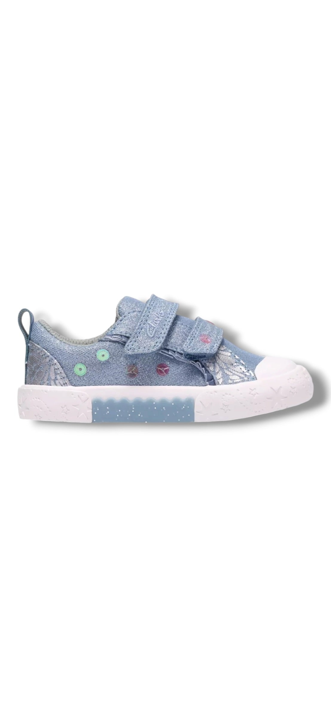 Clarks - Girls denim canvas- Foxing Trim T