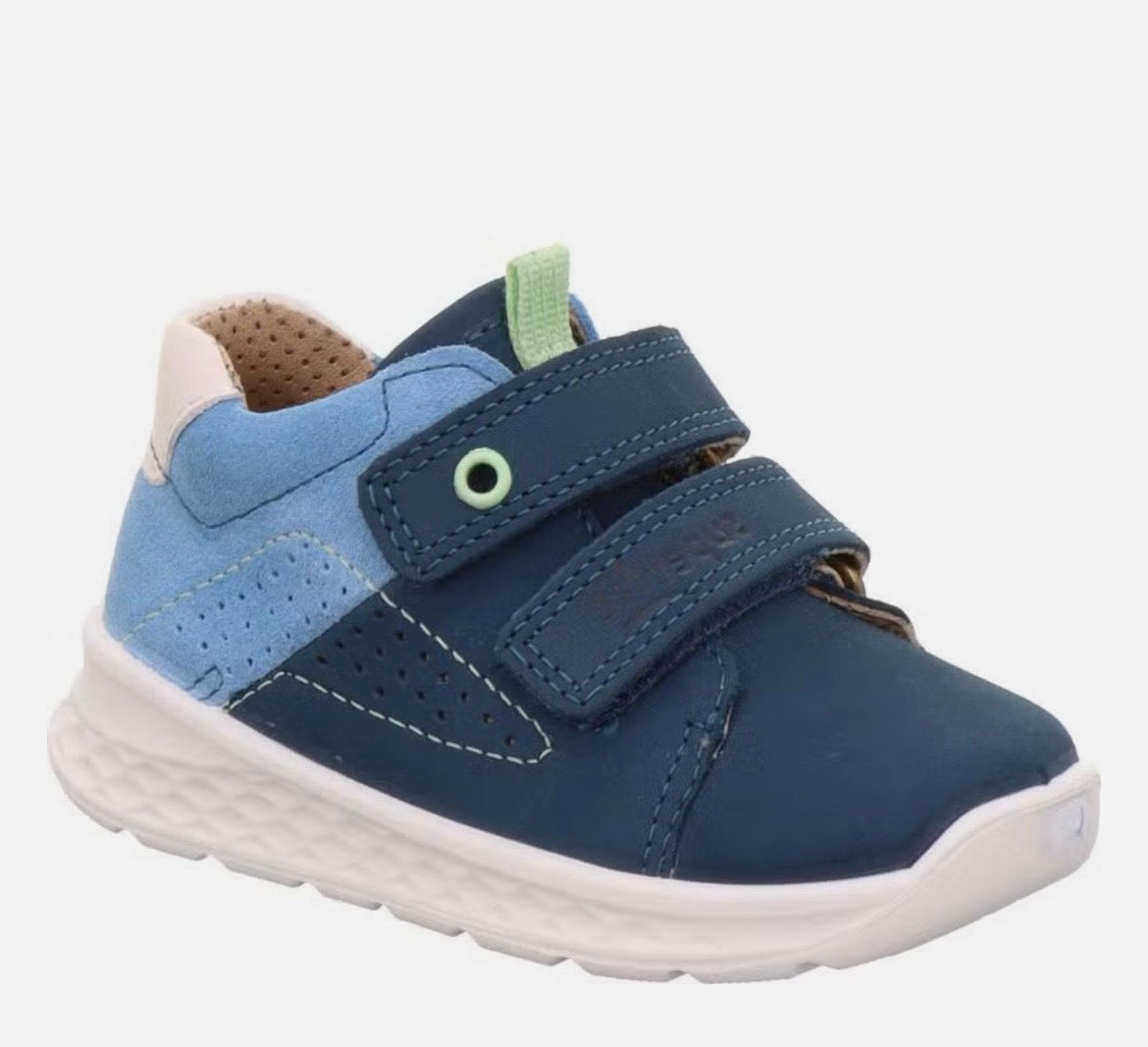 Superfit - Boys navy/blue nubuck Velcro shoe - Breeze