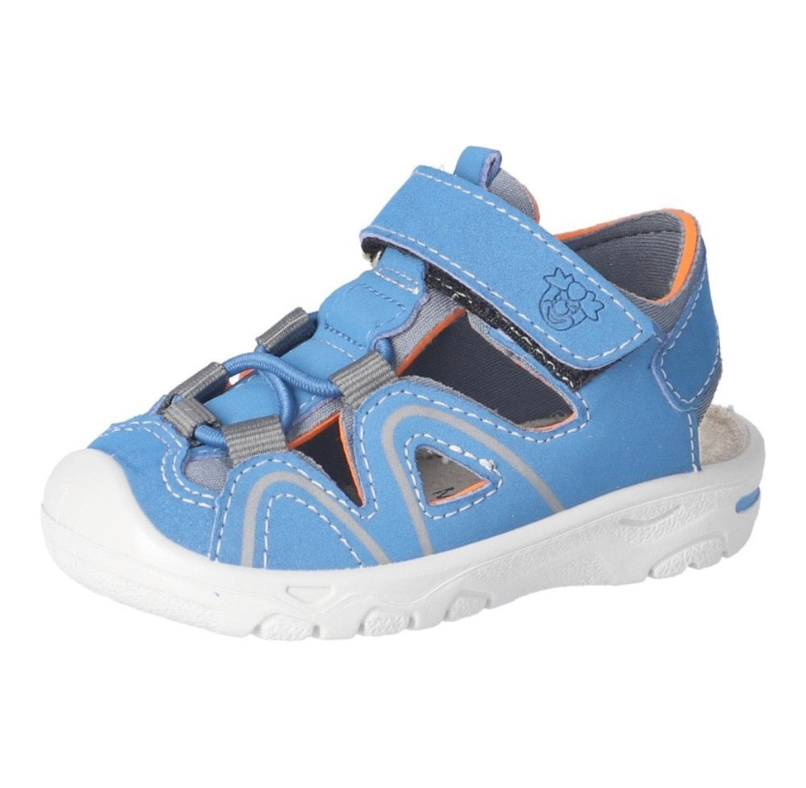Ricosta - Boys blue/orange closed toe sandal - Gary