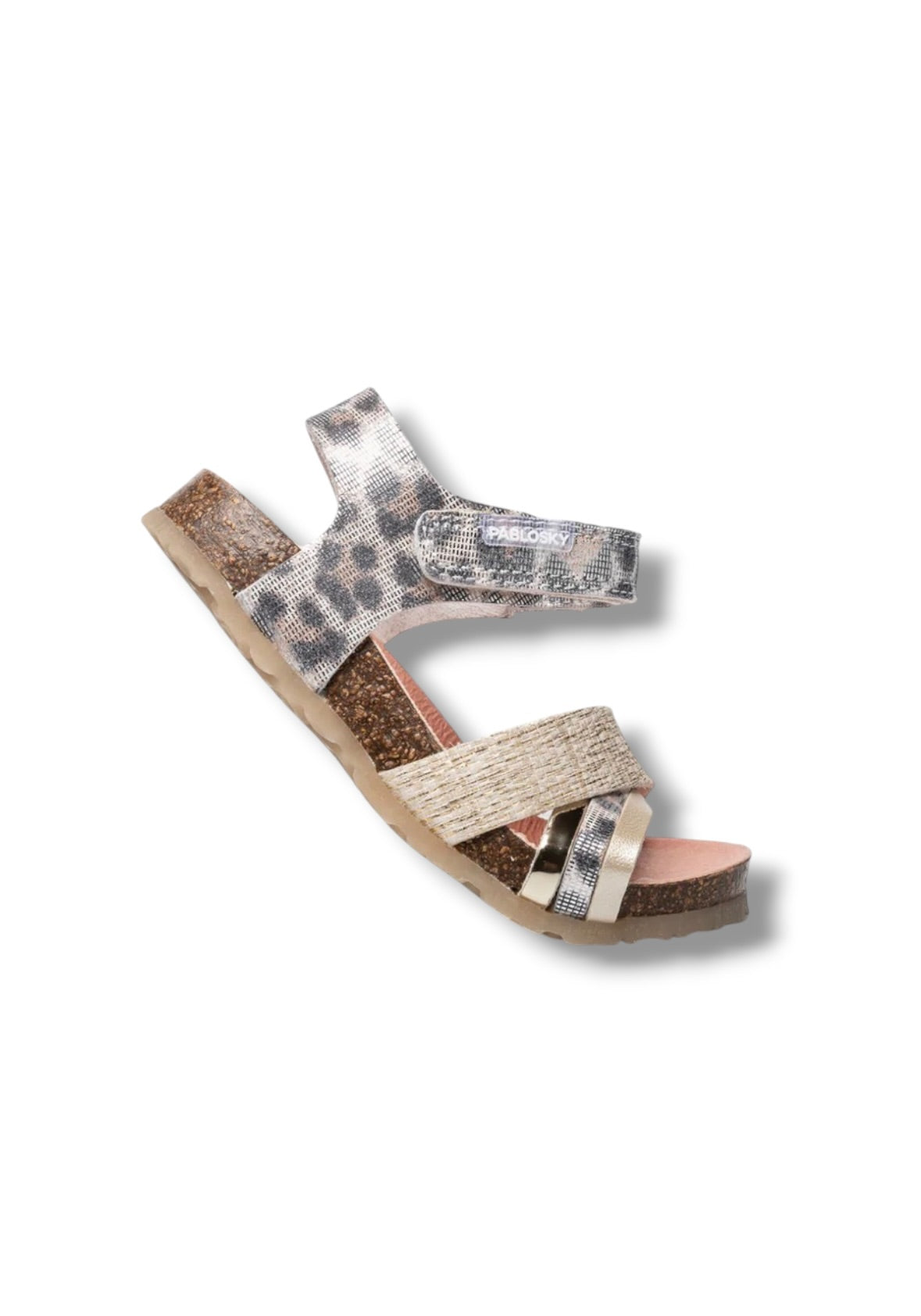 Pablosky - Girls leopard/gold sandal - 447207