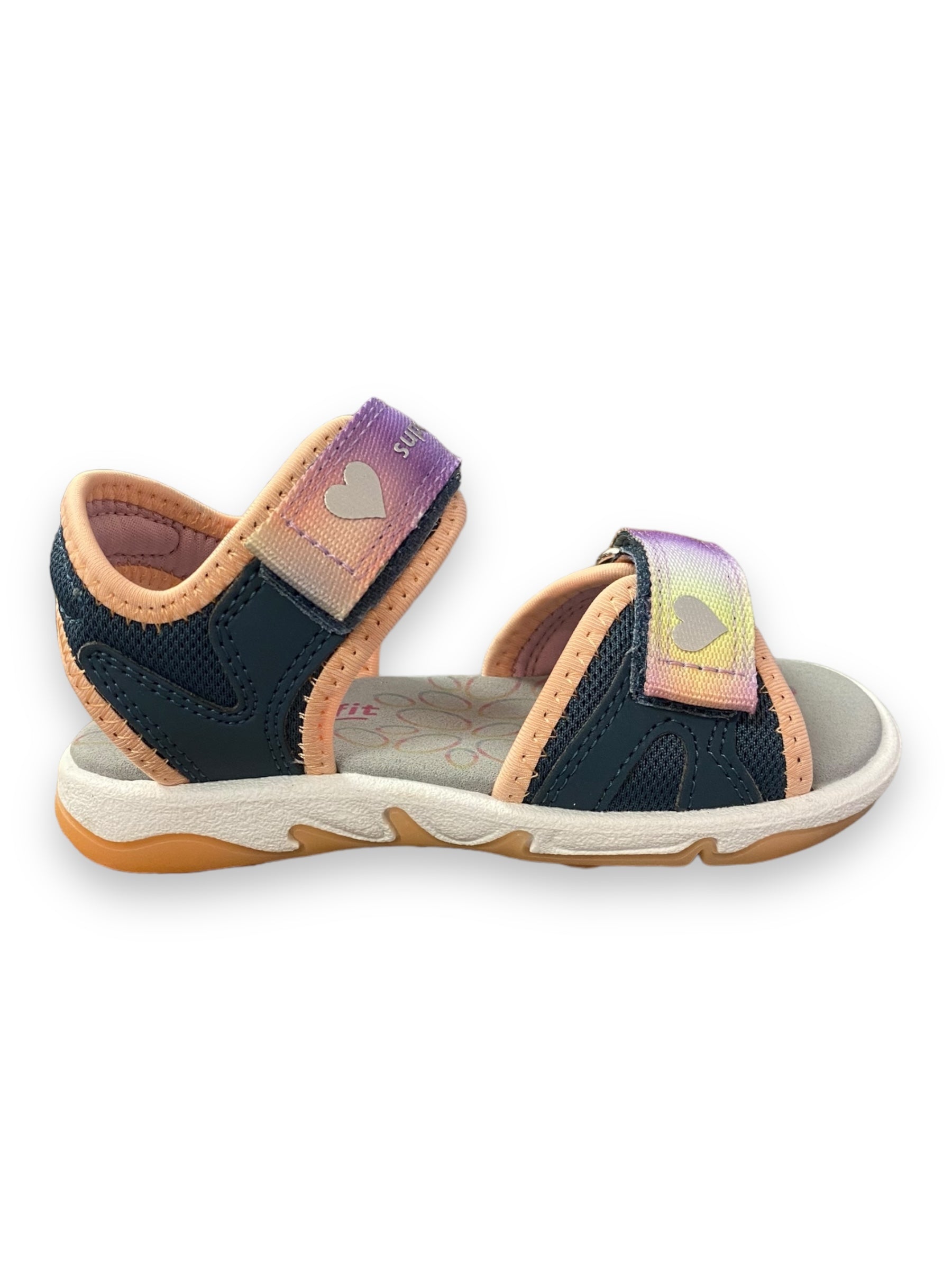 Superfit - Girls navy/peach sandal - Pebbles