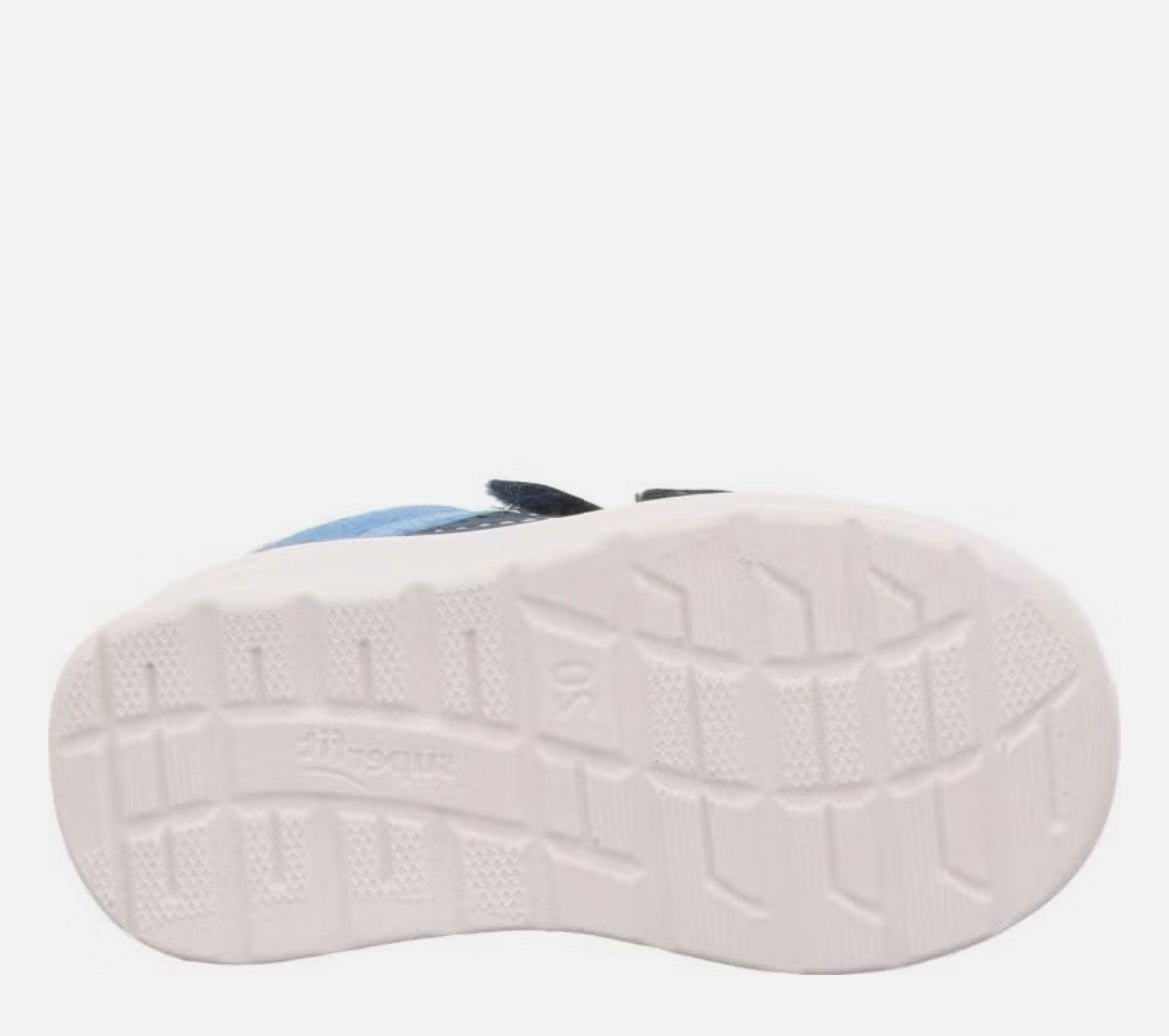 Superfit - Boys navy/blue nubuck Velcro shoe - Breeze