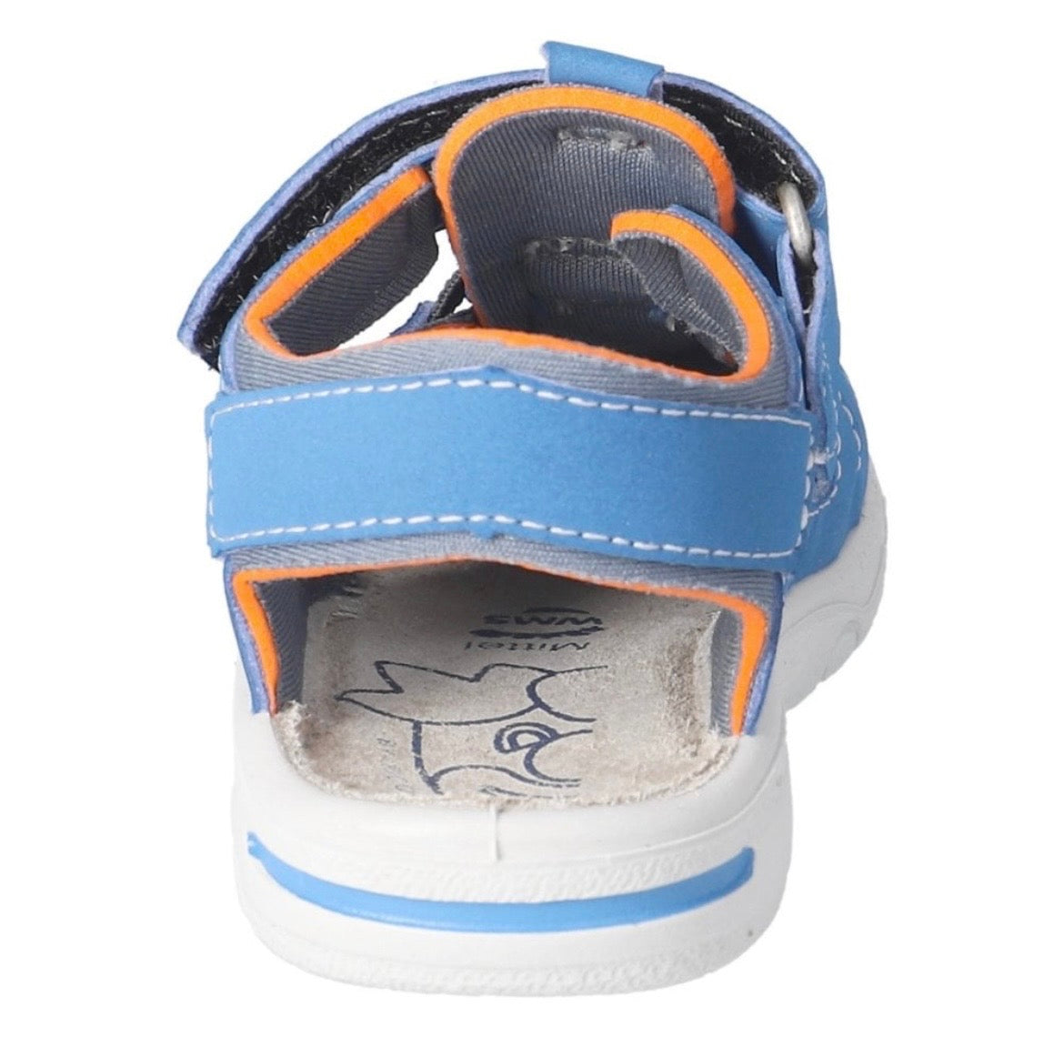 Ricosta - Boys blue/orange closed toe sandal - Gary