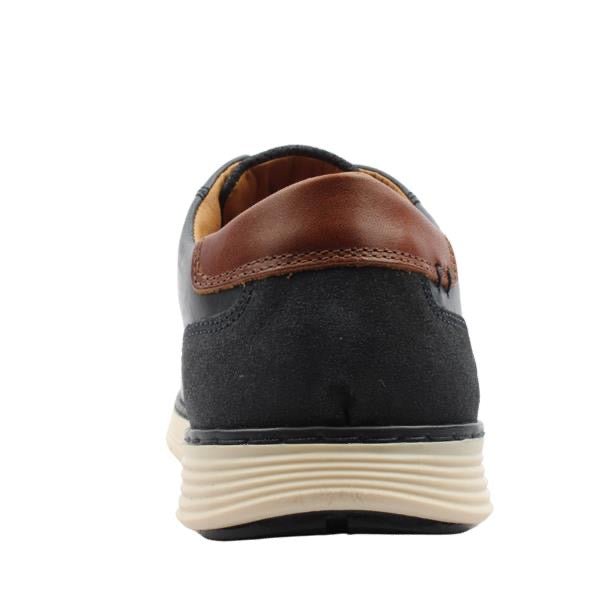 Tommy Bowe - Men's navy leather shoe - LAVANINI