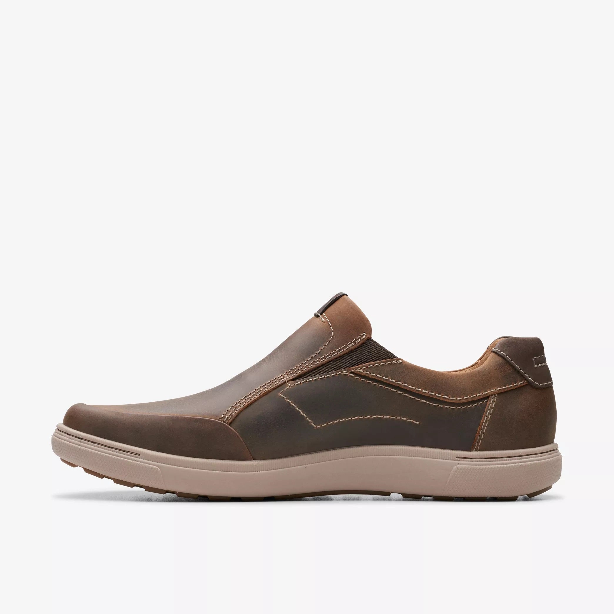 Clarks - Mens beeswax leather slip-on - Mapstone Step