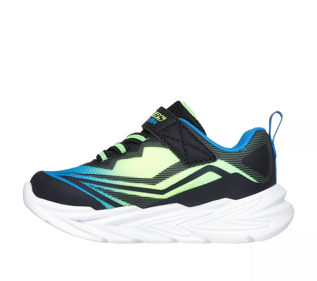 Skechers - Boys black/blue/green runner - Flex glow ultra