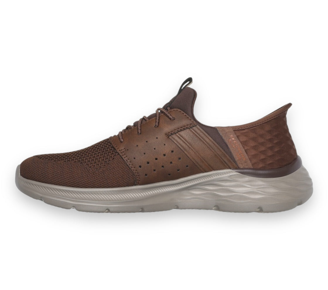 Skecher - Mens brown slip-ins 1 Zachary