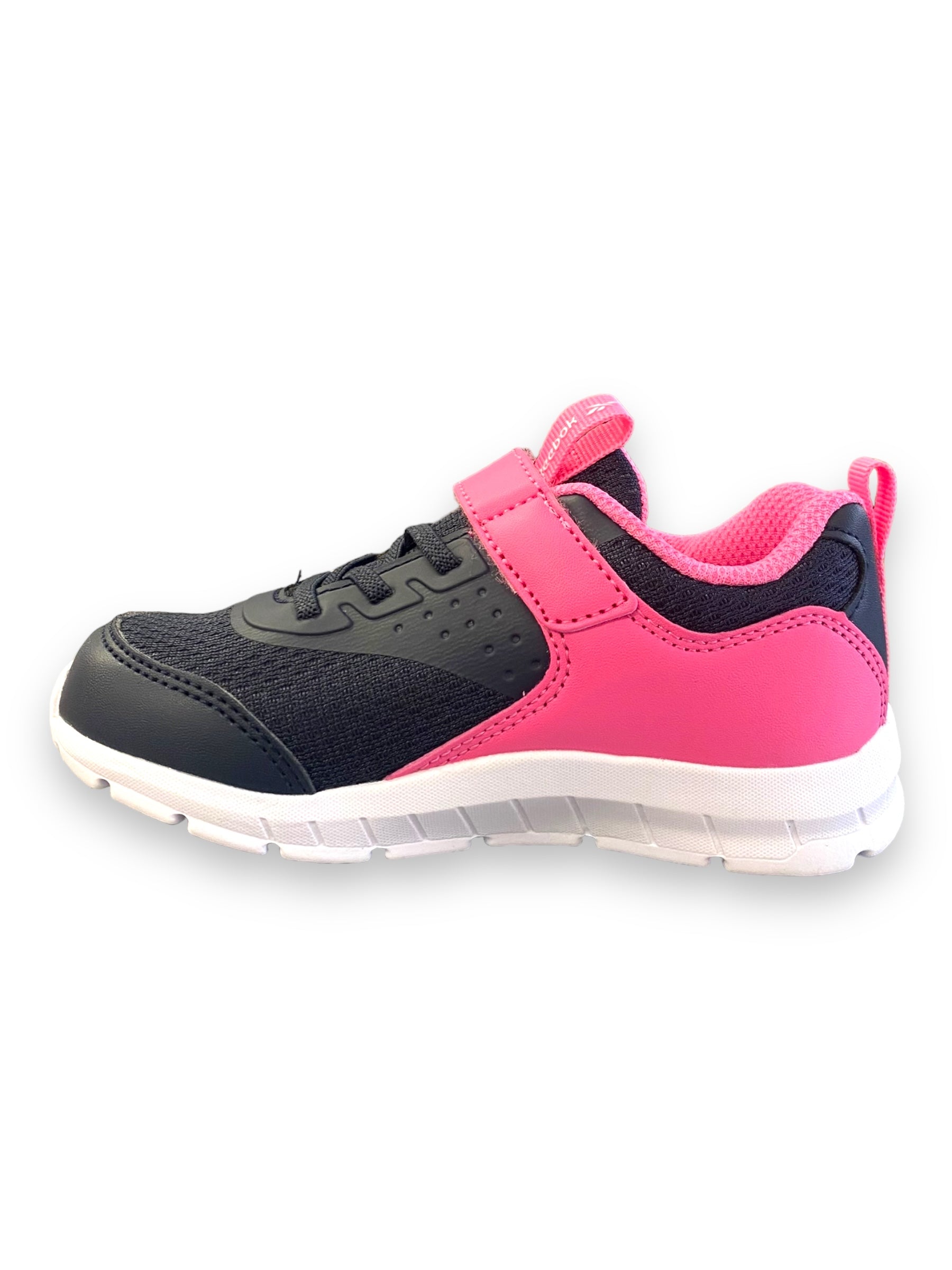 Reebok - Girls pink/black Velcro runner - Reebok rush runner 4.0