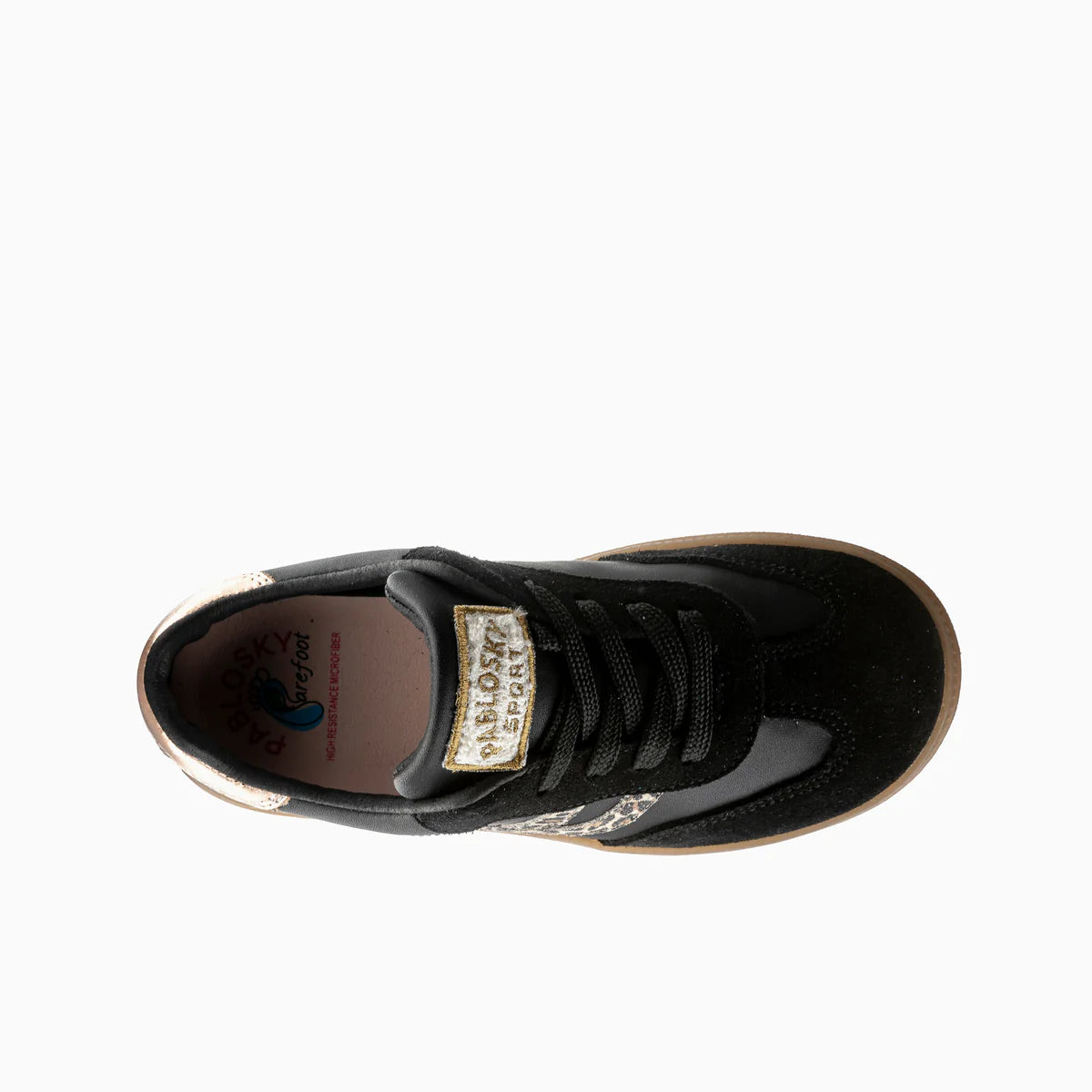 Pablosky - Girls black/cheetah shoe - 210610