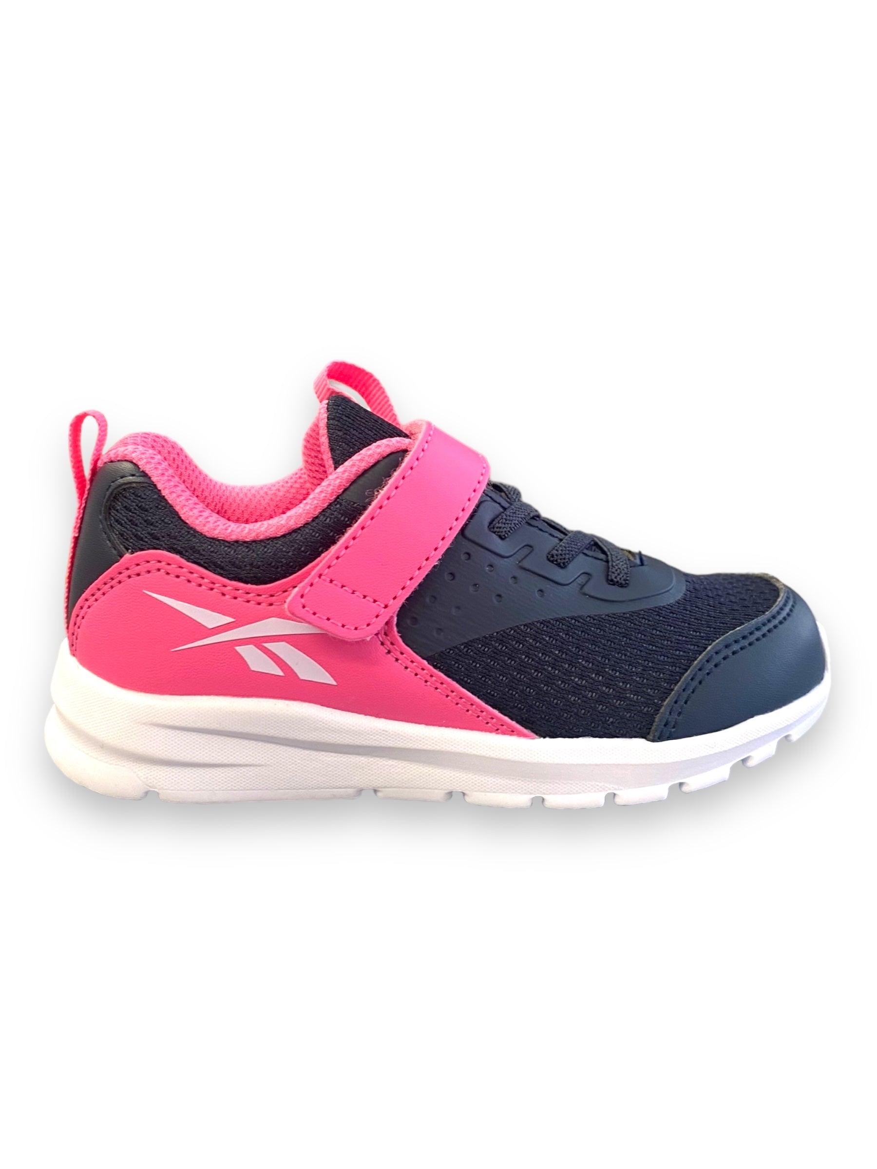 Reebok - Girls pink/black Velcro runner - Reebok rush runner 4.0