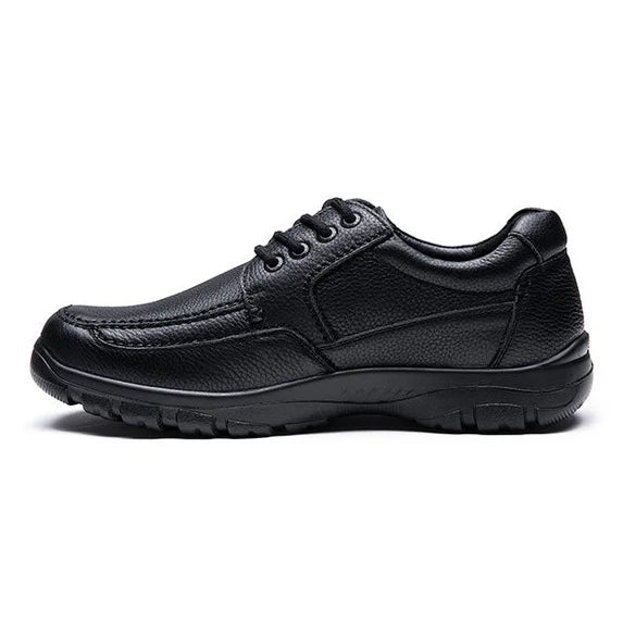 G Comfort - Mens black leather waterproof shoe - A 7825S