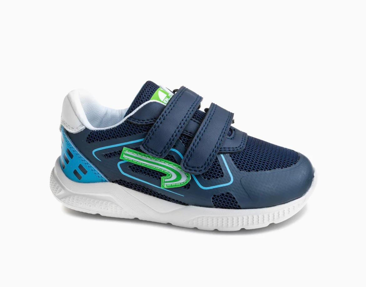 Pablosky - Boys navy/green barefoot runner - 979220