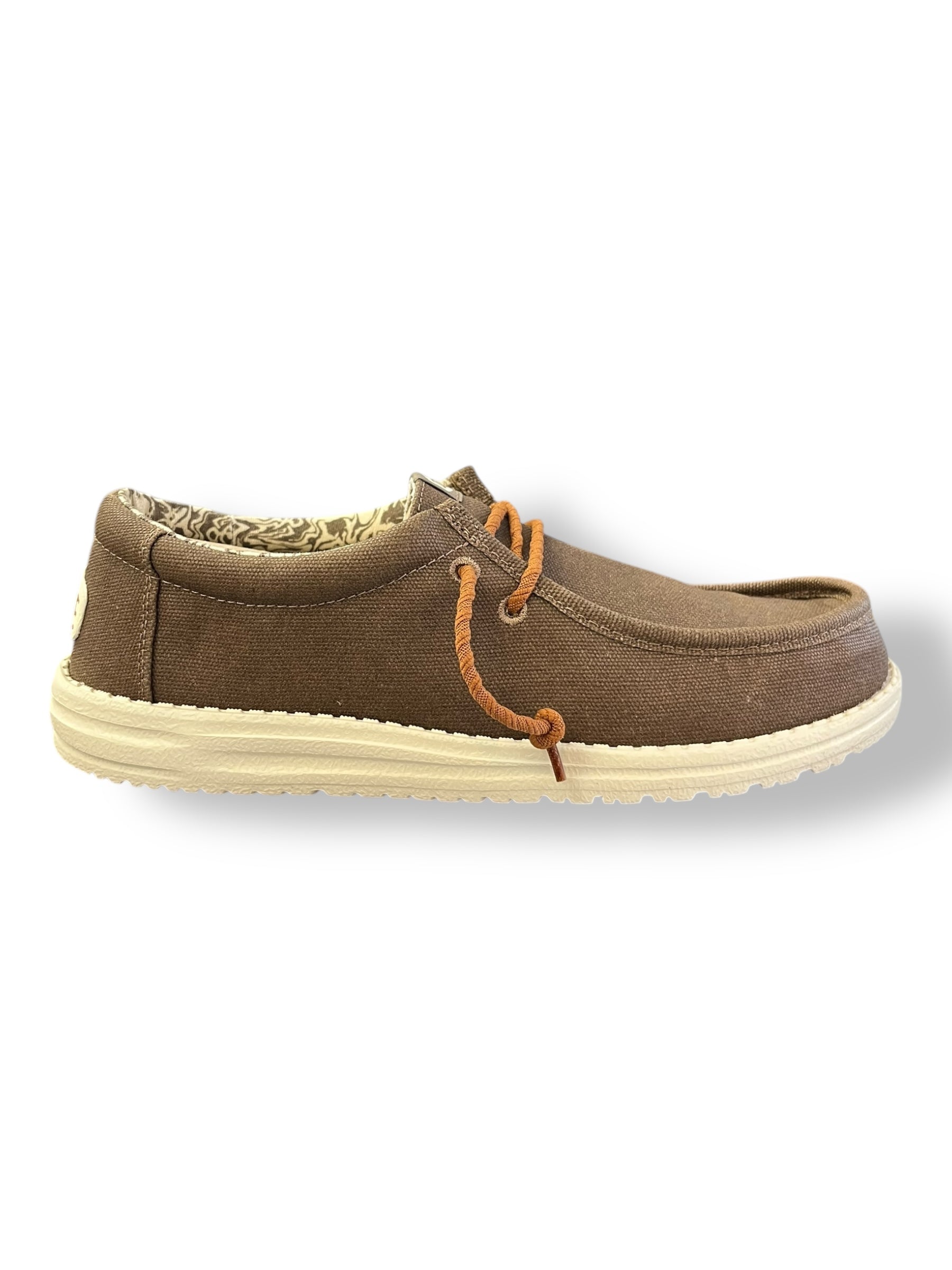Hey dude - Men’s walnut canvas shoe - Wally Waxed