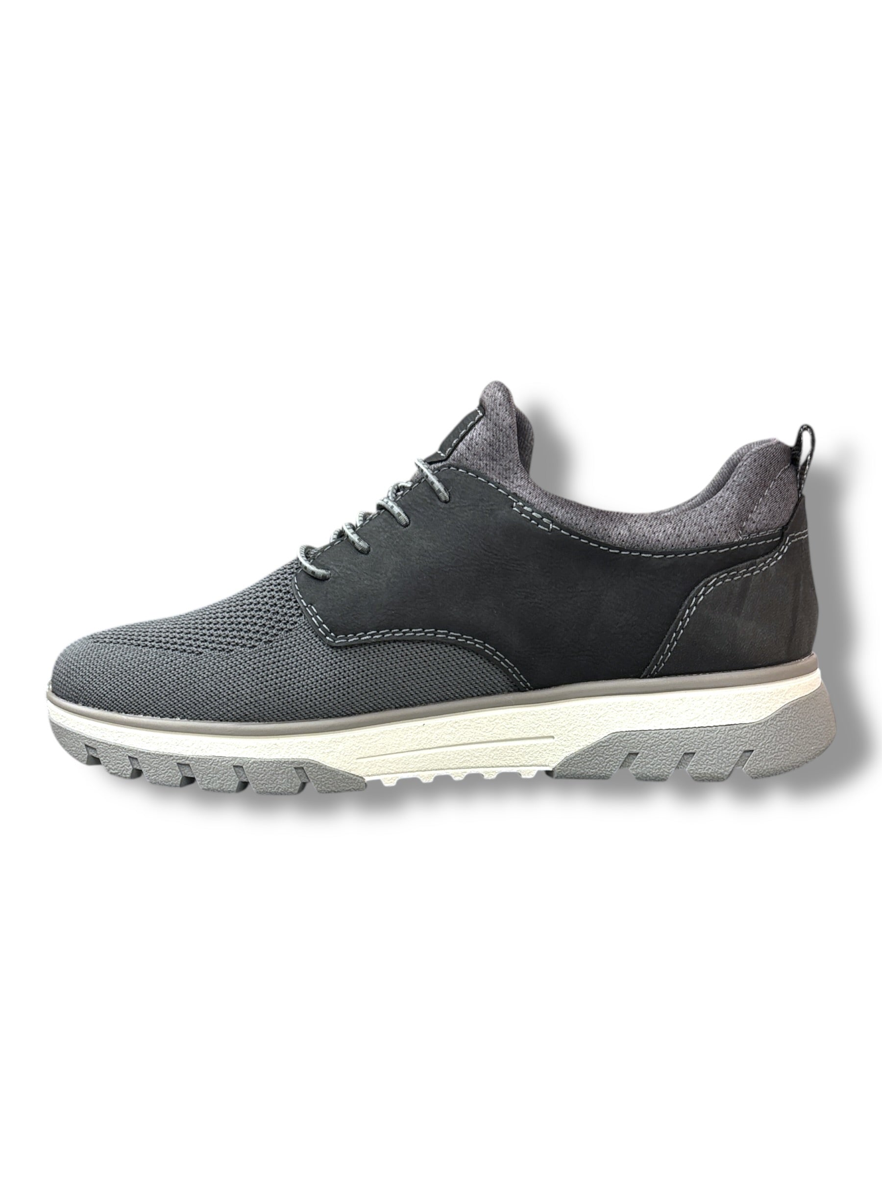 Rieker - Mens charcoal slip on shoe - B9352-00