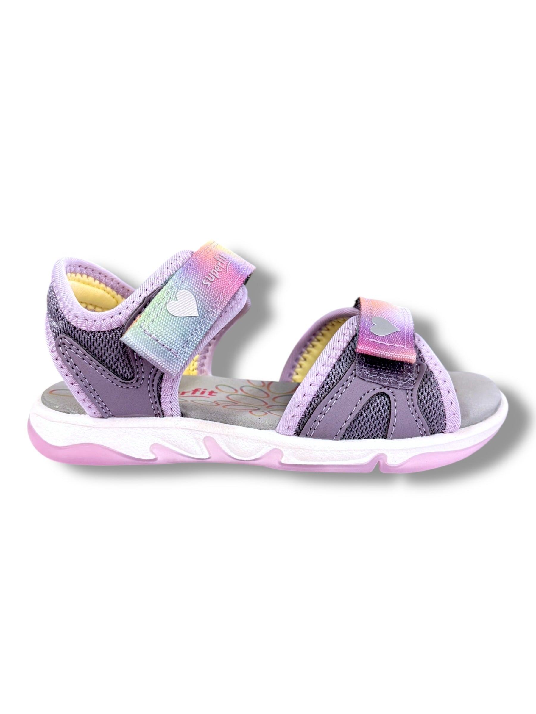 Superfit - Girls rainbow/purple sandal - Pebbles