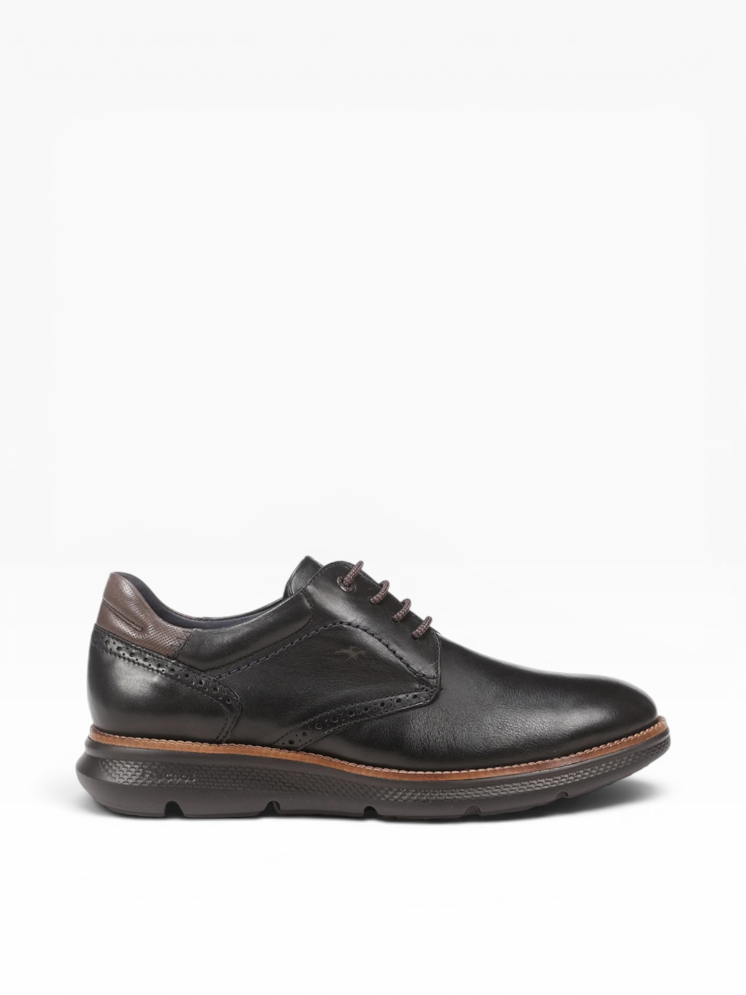 Fluchos - Mens black shoe - William