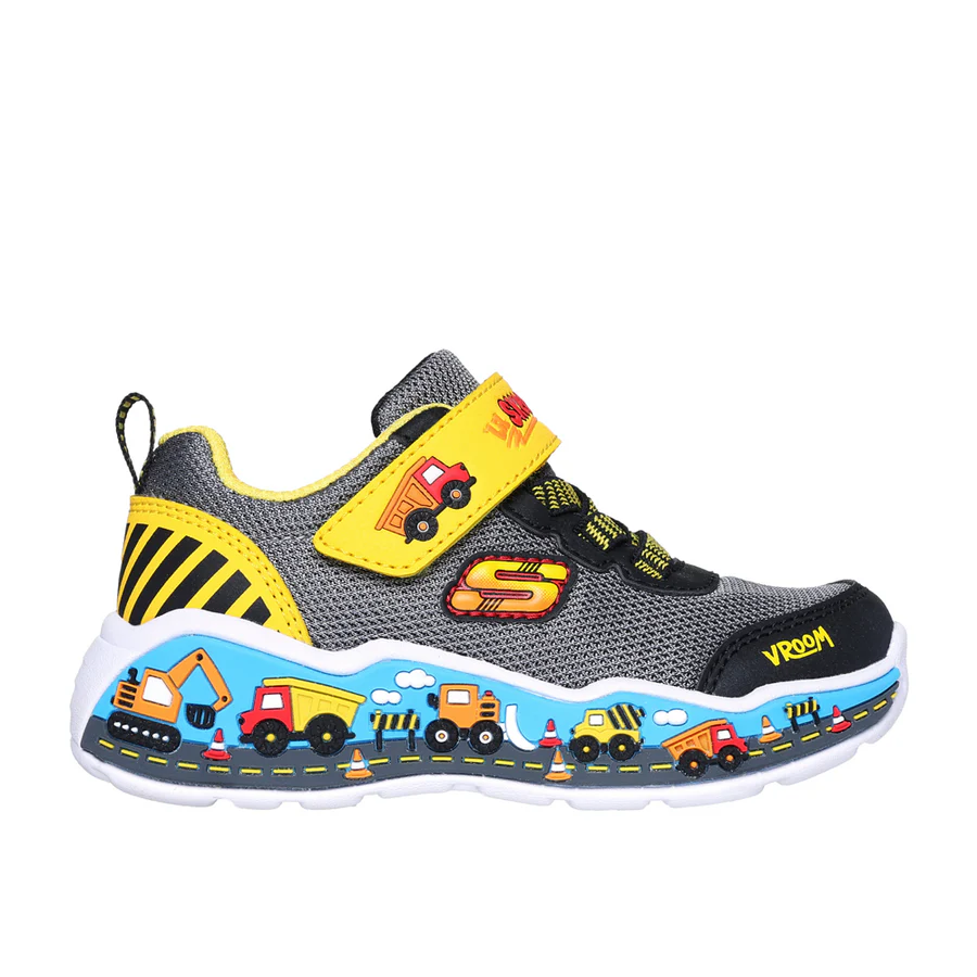 Skechers - Boys yellow/grey Velcro runner - Play scene