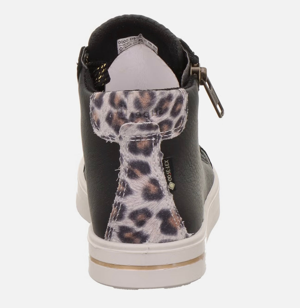 Superfit - Girls black/cheetah leather gortex boot - Stella
