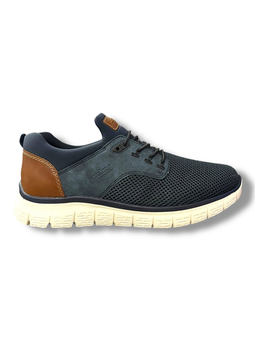 Rieker - Men’s navy/brown slip-on - B6652-14