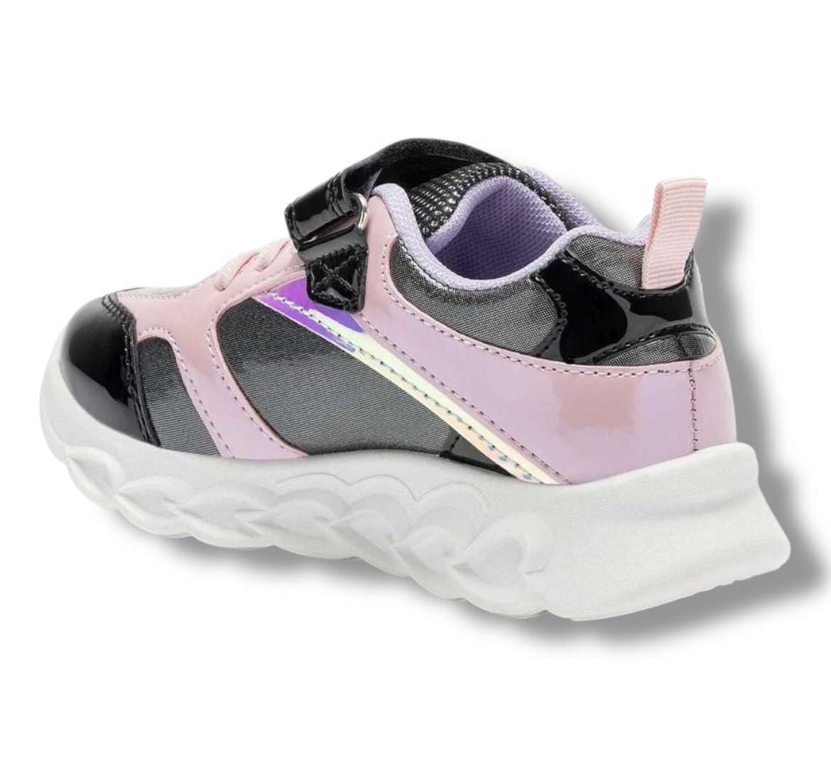 Lelli Kelly - Black/pink Velcro runner - LKAA494 Maria