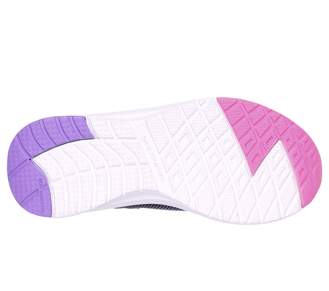 Skechers - Girls black/hot pink waterproof runner - Dynamic tread Journey time