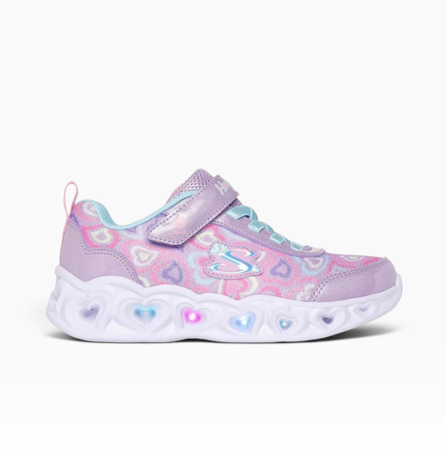 Skechers - Girls lavender light up runners - Bubble Love