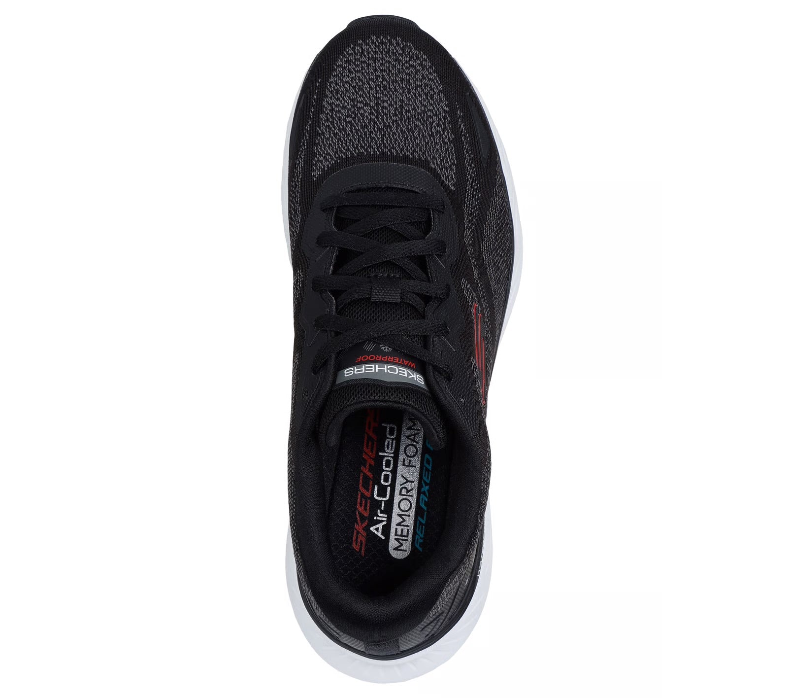 Skechers - Men’s black/red waterproof runner - Edgeride - Kongo