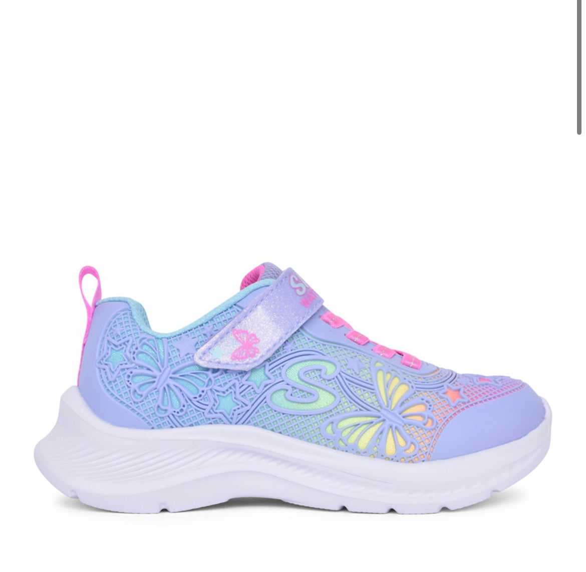 Skechers - Girls lavender tuff tech runner - Butterfly flush