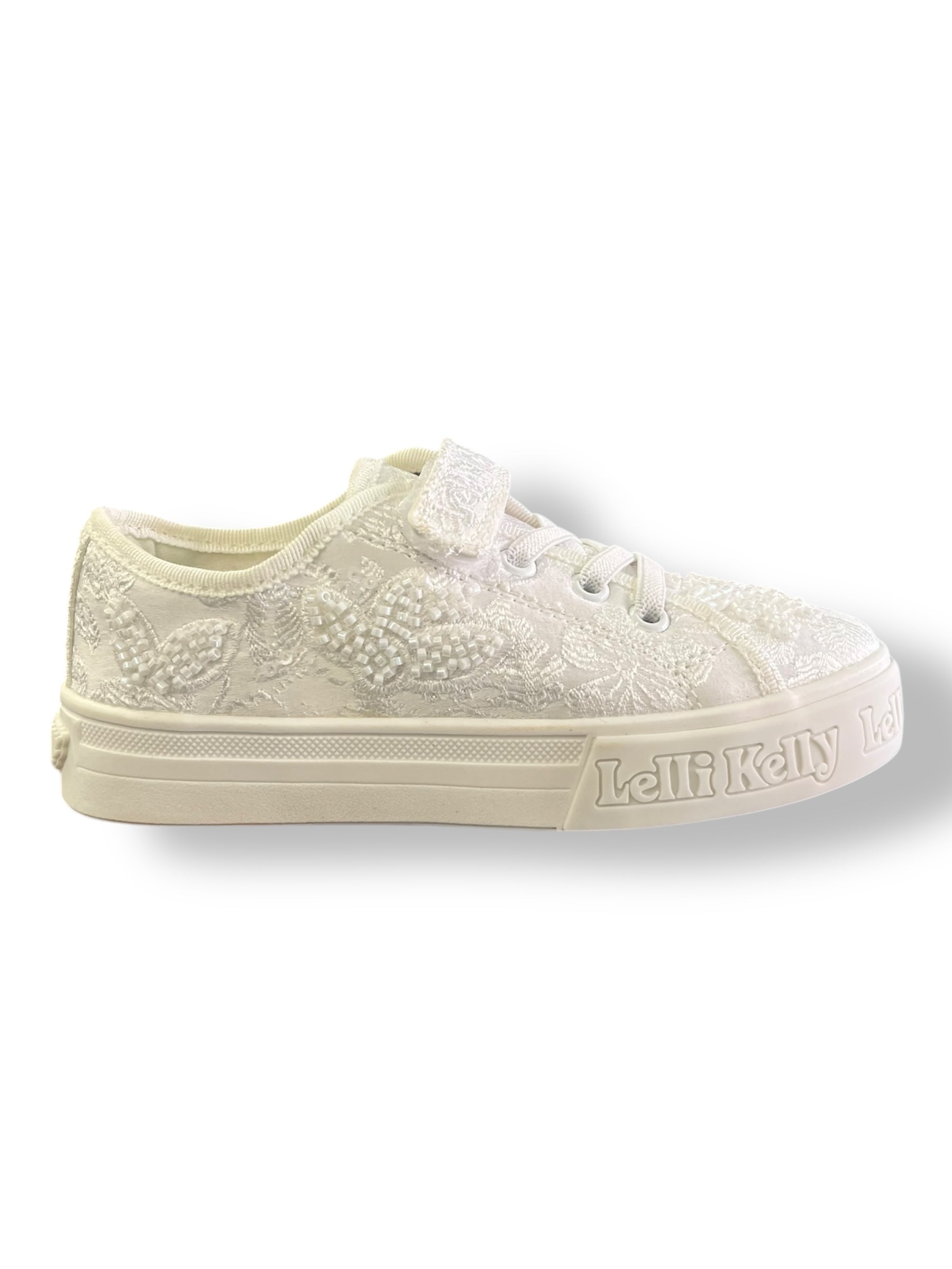 Lelli Kelly - Girls white canvas shoe - Sharon