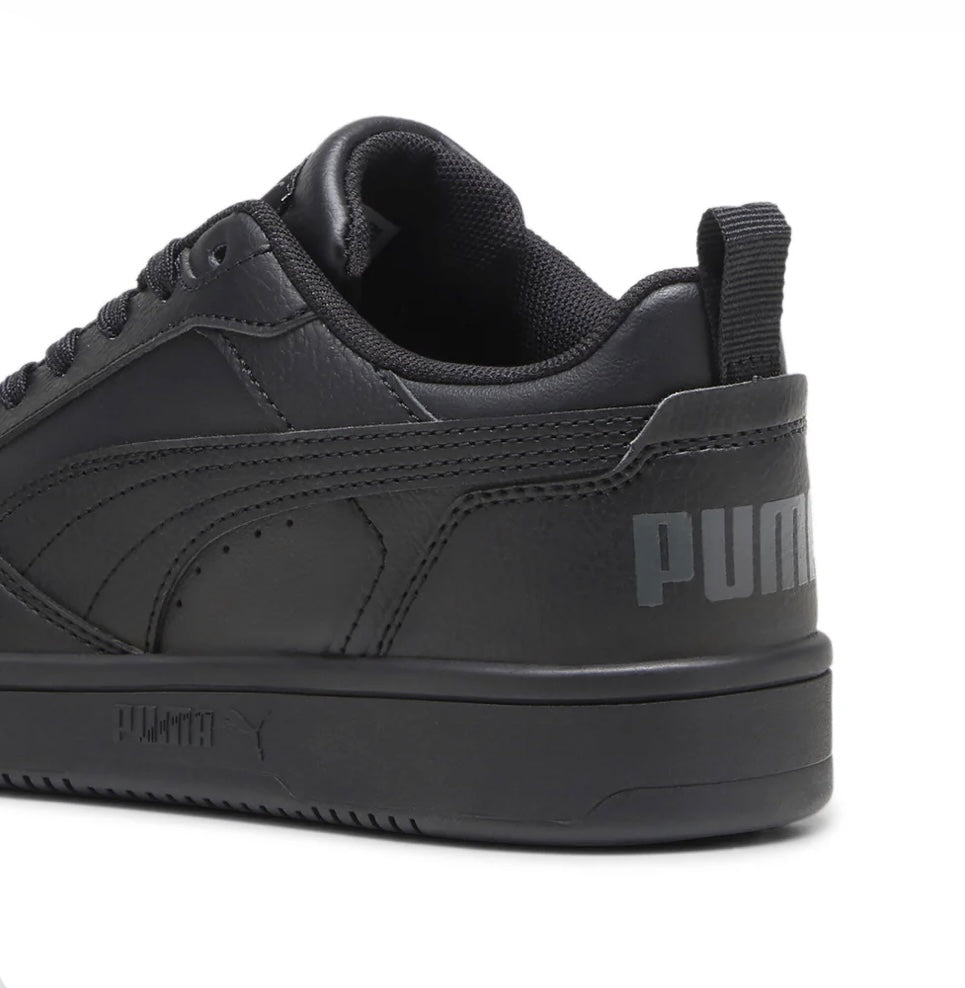 Puma - Black leather shoes - Rebound V6 Lo JR