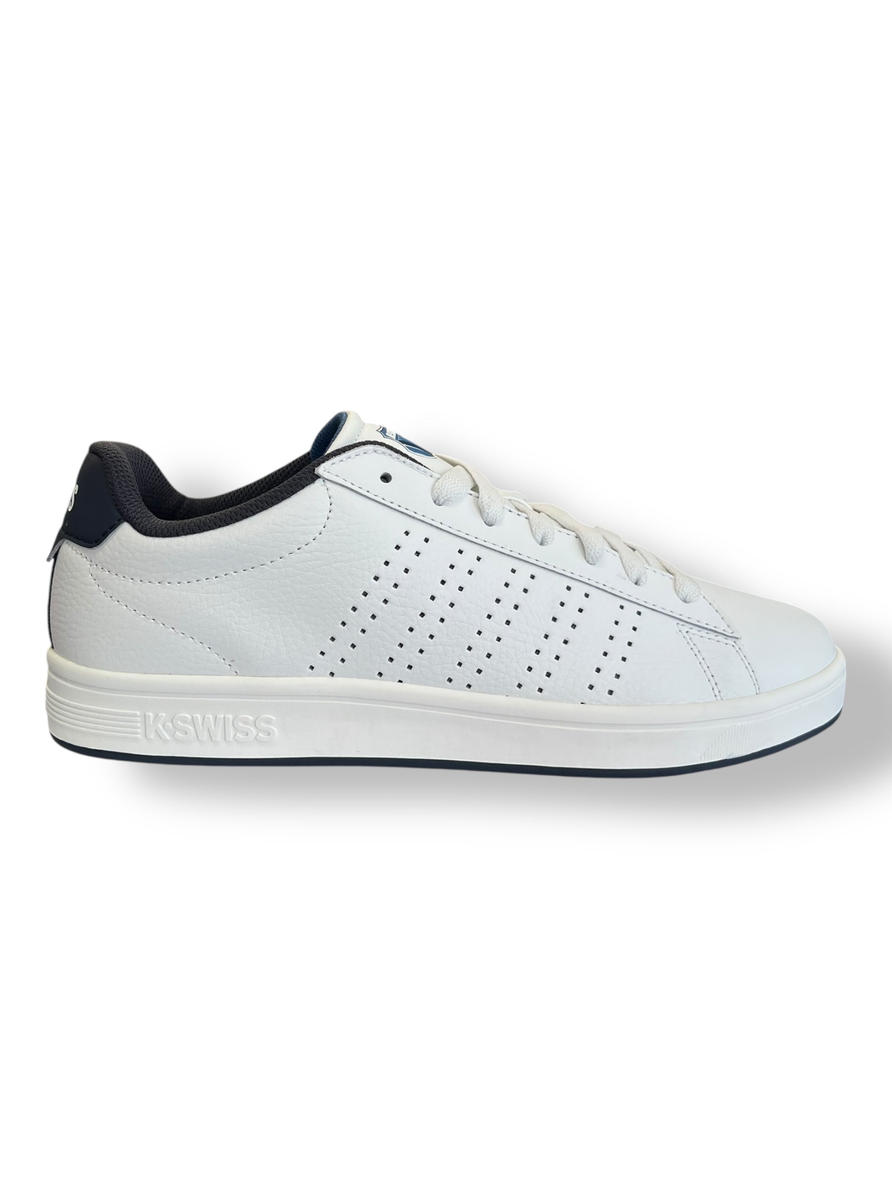 K Swiss - Mens white/navy shoe - Court Base II